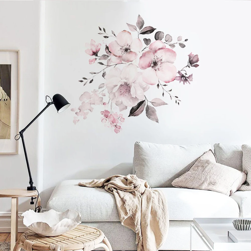 2020 Hot Sale New Wall Stickers Flower Home Decor Living room PVC Removable Stickers Wall Art Wall Decals 2020
