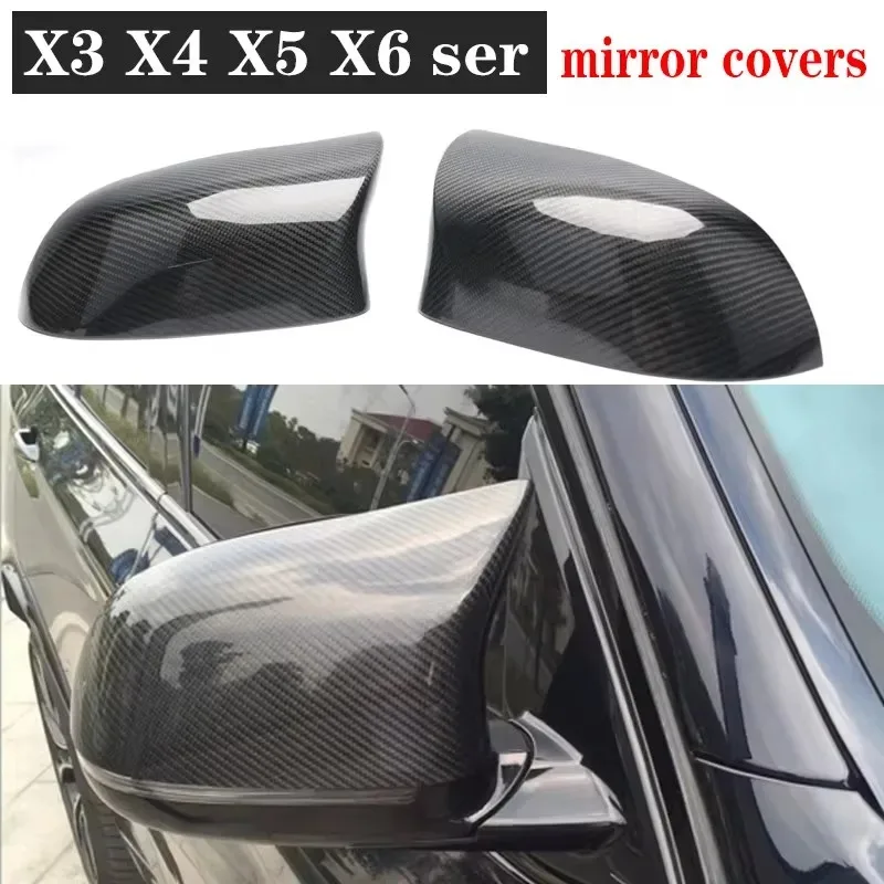 

For BMW Series X3 X4 X5 X6 F15 F16 F25 F26 Upgrade Shells Rearview Cap Carbon fiber rear view mirror case cover Body Kit