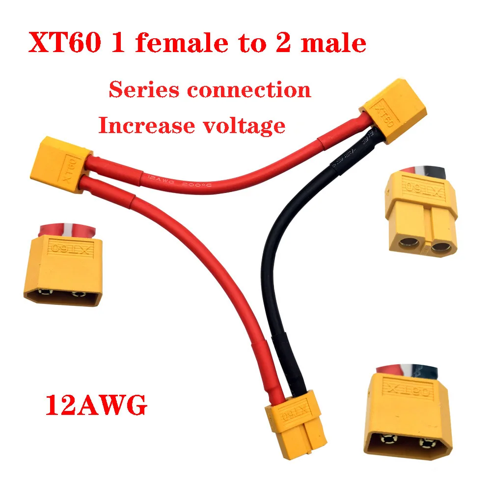 1 pz XT60 XT30 TRX T tipo spina 1 femmina 2 maschio serie filo adattatore di connessione batteria Iead per RC batteria Iithium cavo 10/12AWG