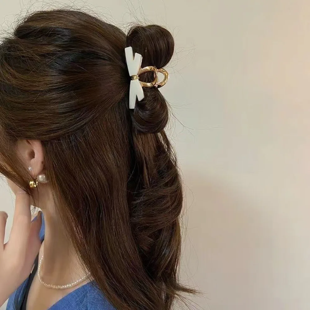 Jepit Rambut Geometri Retro Warna-warni, Jepit Rambut Akrilik Model Cakar Hiu, Aksesoris Rambut, Penjepit Rambut, Streetwear