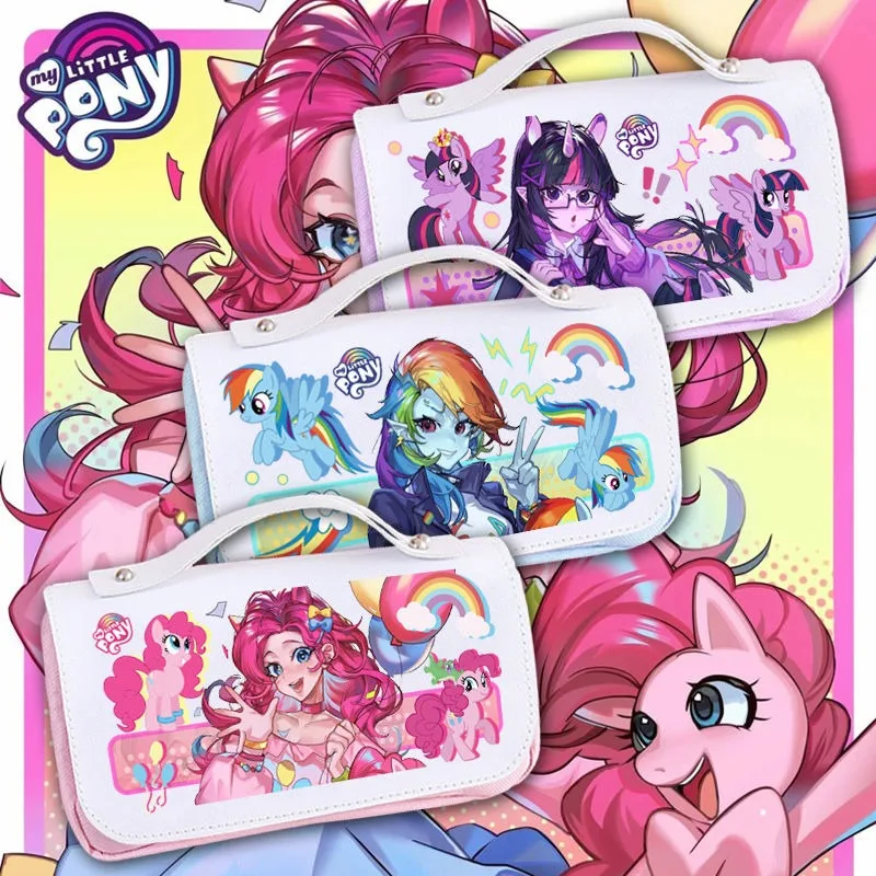 

Милый пенал My Little Pony с героями мультфильмов Twilight Sparkle Pinkie Pie, модный пенал для мужчин и женщин, большая вместительная коробка для хранения канцелярских принадлежностей