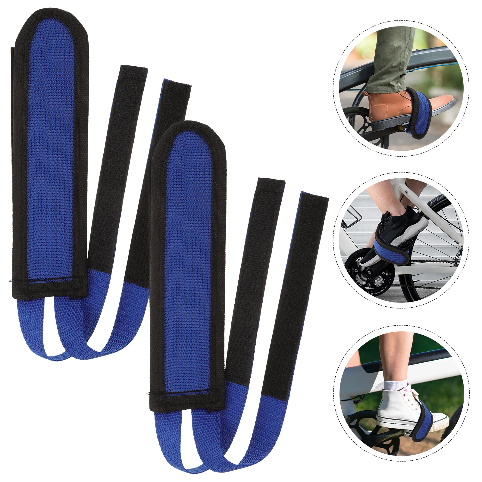 

2Pcs Nylon Bike Pedal Straps Adjustable Toe Straps for Exercise Bike Fitness Training Accessories Durable Pedal Strap