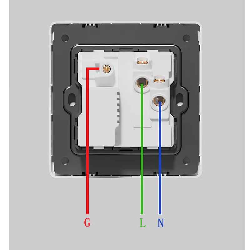86 Type 16A Multifunctional Five-hole USB + Type-c 20W Fast Charging Socket With Switch Control Universal Three-Hole Socket
