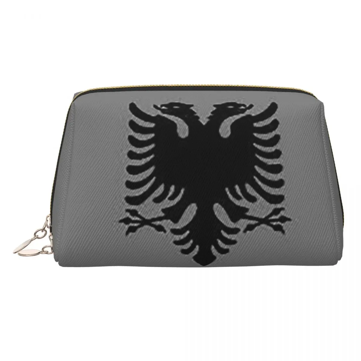 Retro Albania Flag Albanian Eagle  Women Cosmetic Bags Travel Makeup Organizer Pouch Toiletry Storage Dopp Kit Box