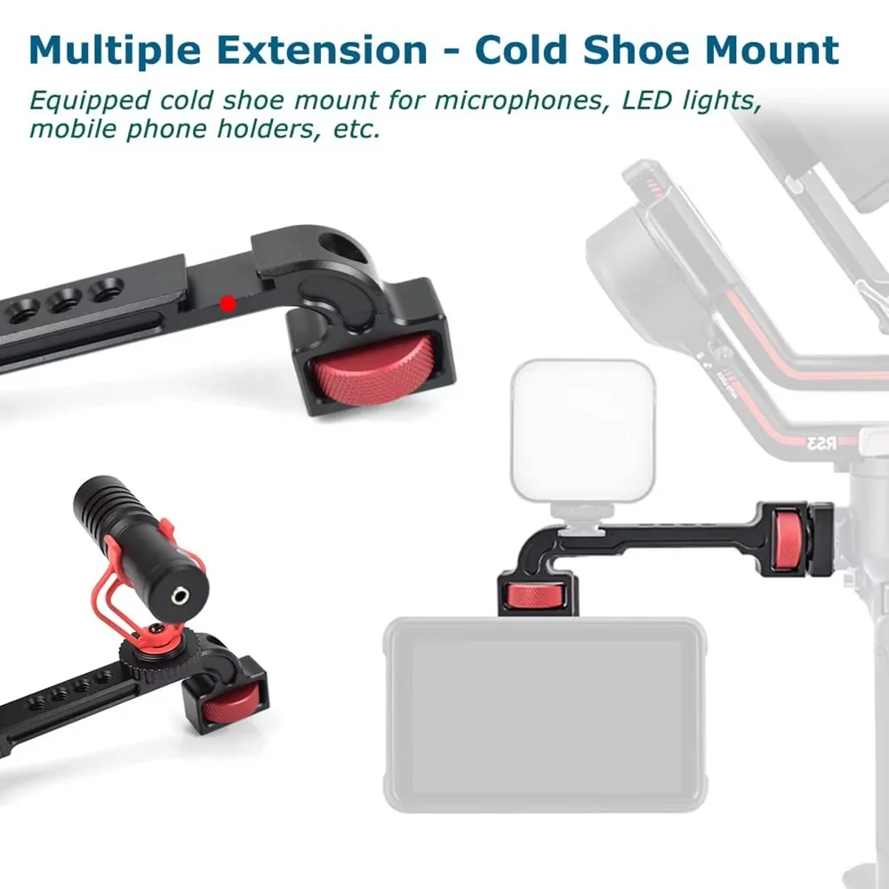 for DJI Ronin S SC RS2 RSC2 RS3 RS4 & Zhiyun WEEBILL Stabilizer Gimbals Extension Mount Stand Monitor Display Mounting Bracket view 5