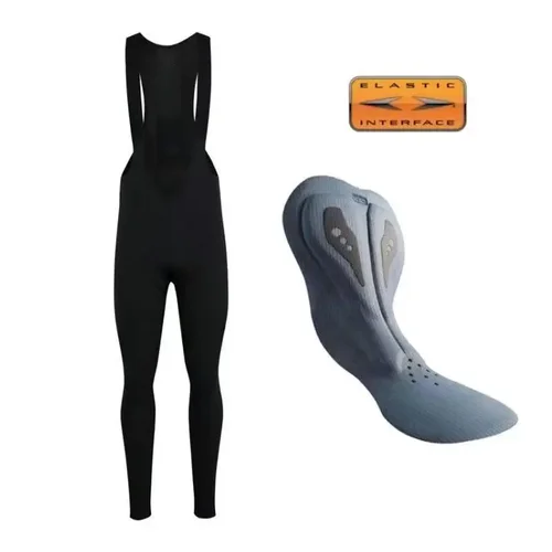 Imagen 1 del producto Cojín italiano para asiento de bicicleta, pantalones de Ciclismo de secado rápido, almohadilla de Gel gris, pantalones de babero de alta gama, medias largas transpirables, verano y otoño