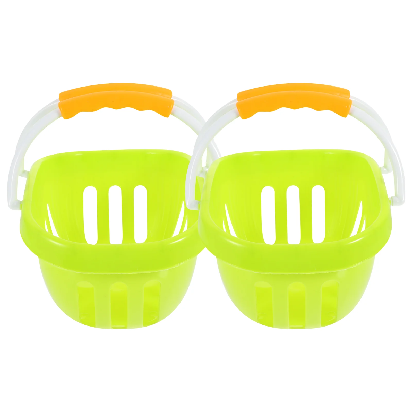 2 Pcs Childrens Toys Simulation Basket Simulated Cosplay Role-playing Yellow Funny Pretend Education