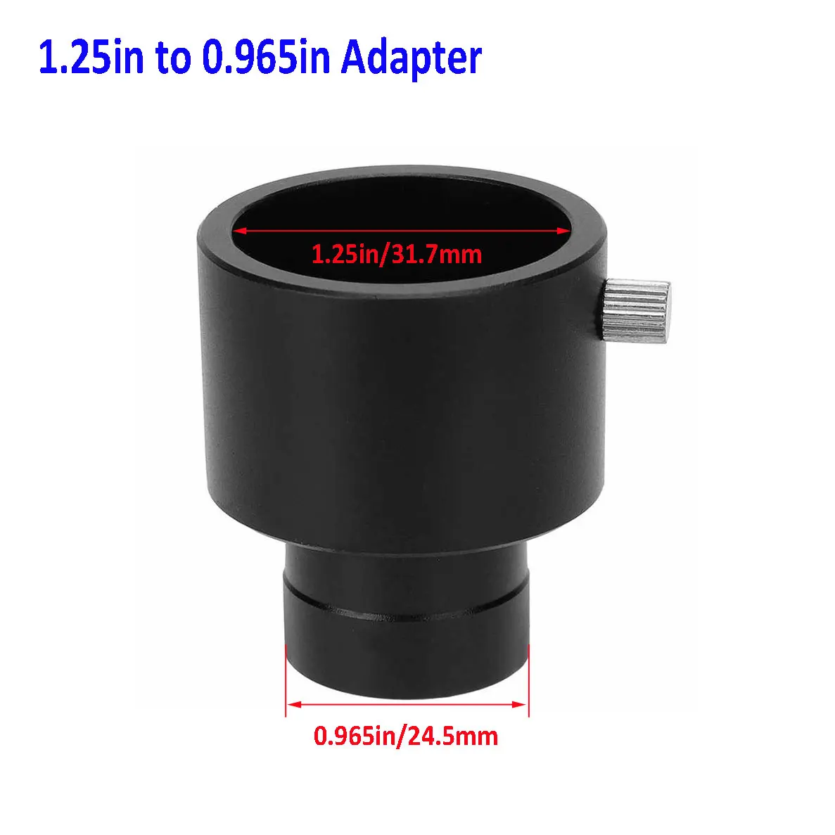 

0.965 to 1.25 Inch Astronomical Telescope Eyepiece Adapter Tube 24.5mm to 31.7mm Metal Astronomical Telescope Accessories