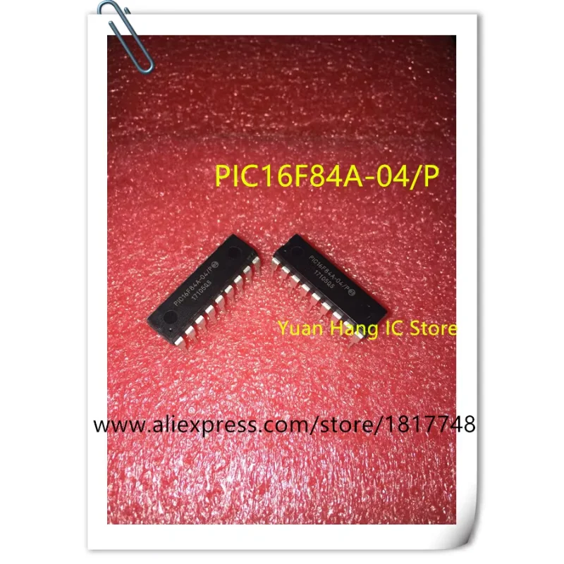 10pcs/lot  PIC16F84A-04/P PIC16F84A DIP-18 8-Bit Microcontroller