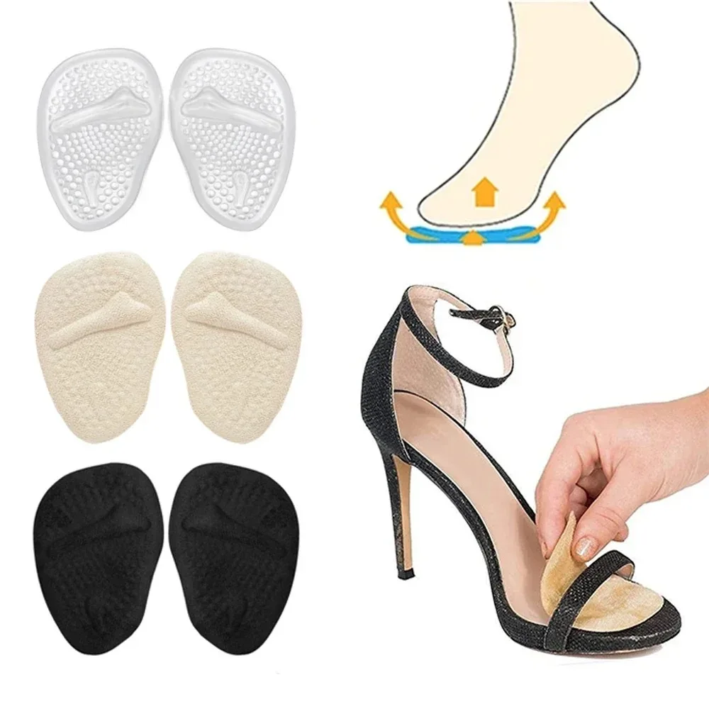 Weiche Silikon-Vorfußpolster, rutschfeste Ballenzehenpolster für Damen, High Heels, Sandalen, Schmerzlinderung, bequem