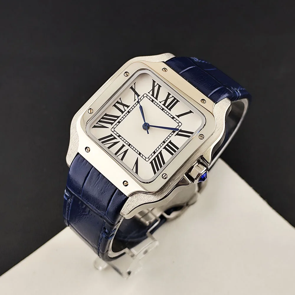 NEW NH35 Square Watch Men's Watch Customized Logo Automatic Mechanical Watch Does Not Shine Suitable for NH35 Movement Watch
