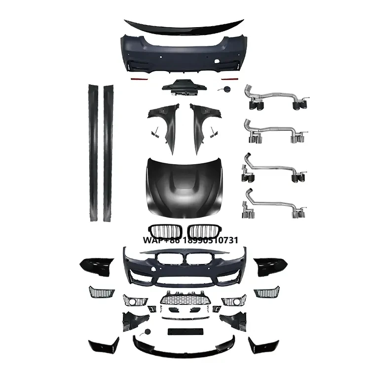 

F30 to F80 Bodykit for F30 M3 Body Kit 2013-2018 Side Skirts Exhaust Pipe and Hood Fender Spoiler Grille F30 M3 Bodykit