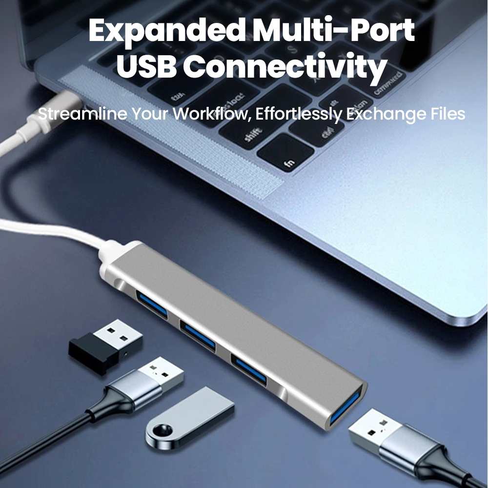 USB C Hub USB Hub 3.0 2.0 USB Splitter 4 in 1 USB Extender USB Distributor Type C Dock Station For PC Computer Accessories