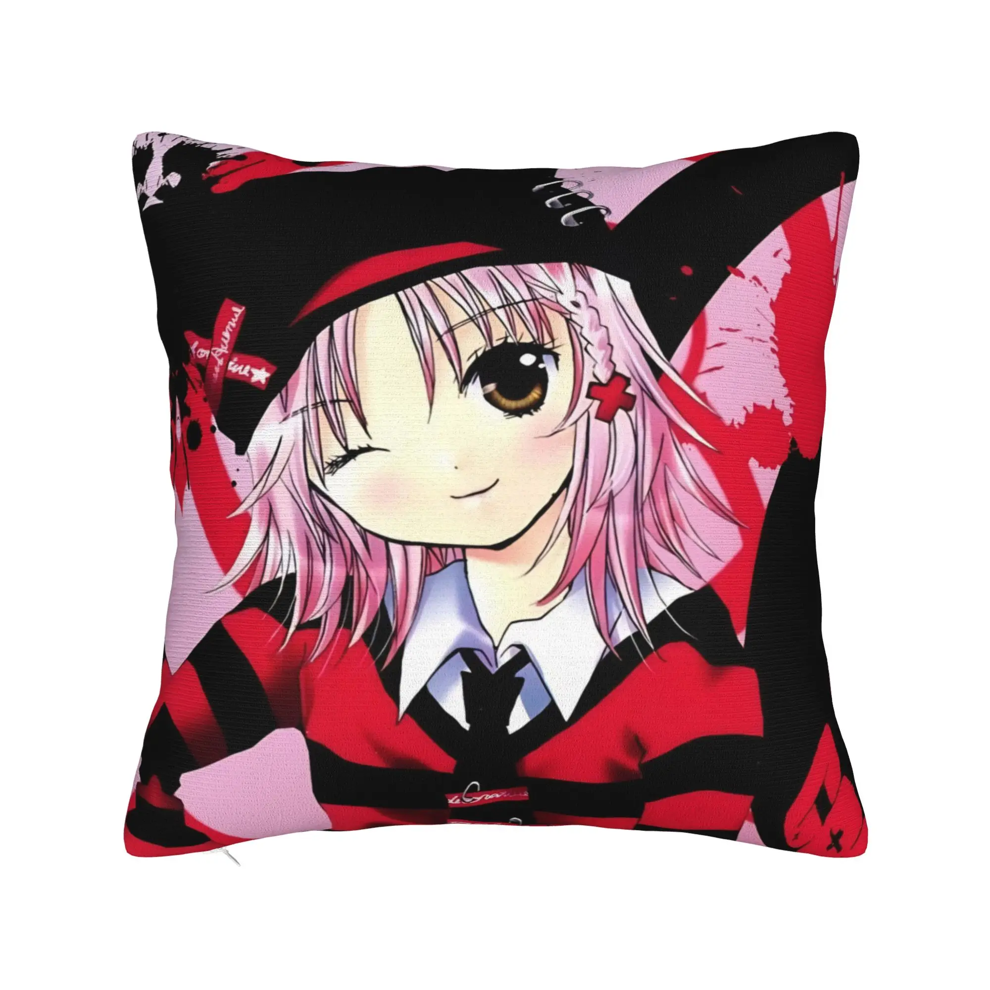 Anime Shugo Chara Square Pillow Cases Hinamori Amu Cushion Cover Custom Zippered Decor Pillowcase for Living Room 18