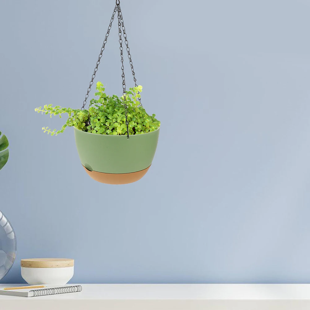 

Подвесные цветочные горшки, корзина для растений, железный держатель, пластиковый кашпо, садовый балкон, материал ПП, прочные, прочные подарки