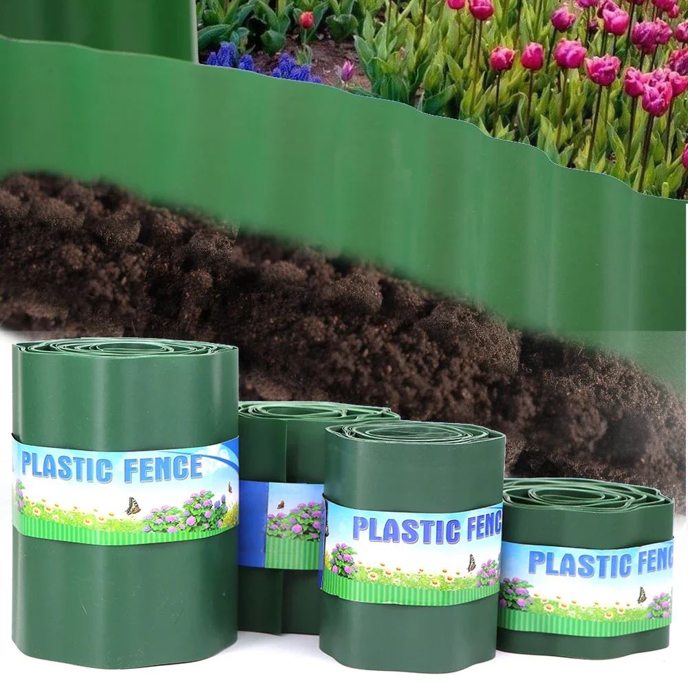 Length-9M Width-10/15/20/25/30/40cm Imitation Stone PP Plastic Garden Lawn Fence Edge Outdoor Gazebo Grass Path Flexible Border