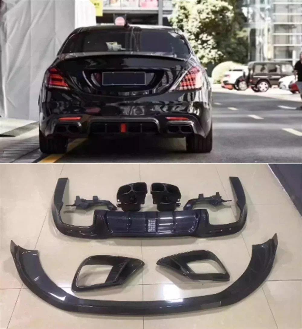 Car surround body kit Front rear lip tailpipe tuyere for Mercedes-Benz S class W222 S63 S65 modified  kit