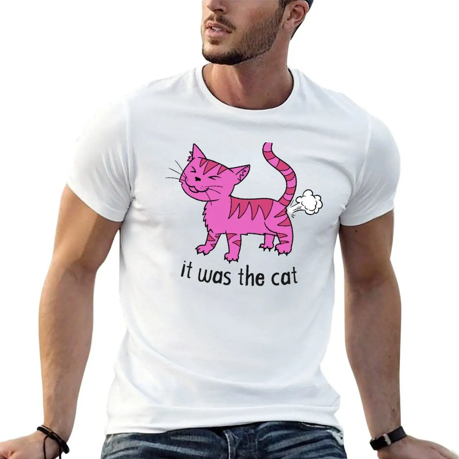 It Was The Cat Fart T-Shirt hippie clothes Clothing plain t shirts men