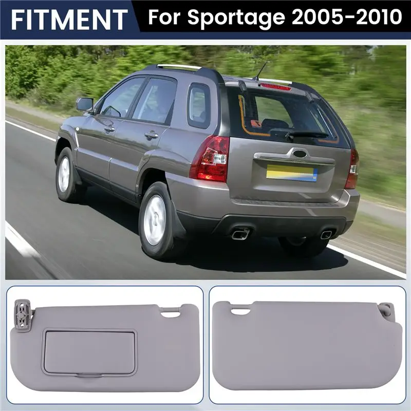 AU33-Car Front Left Side Sunshade Cover For Kia Sportage 2005-2010 Sunshade Make-Up Mirror Sun Shield Left