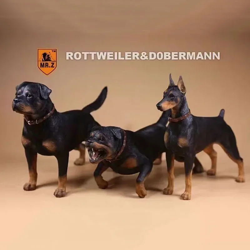 Mr.Z 1/6 Simulation Animal Dog Rottweiler Dog Model Toy Gift Model