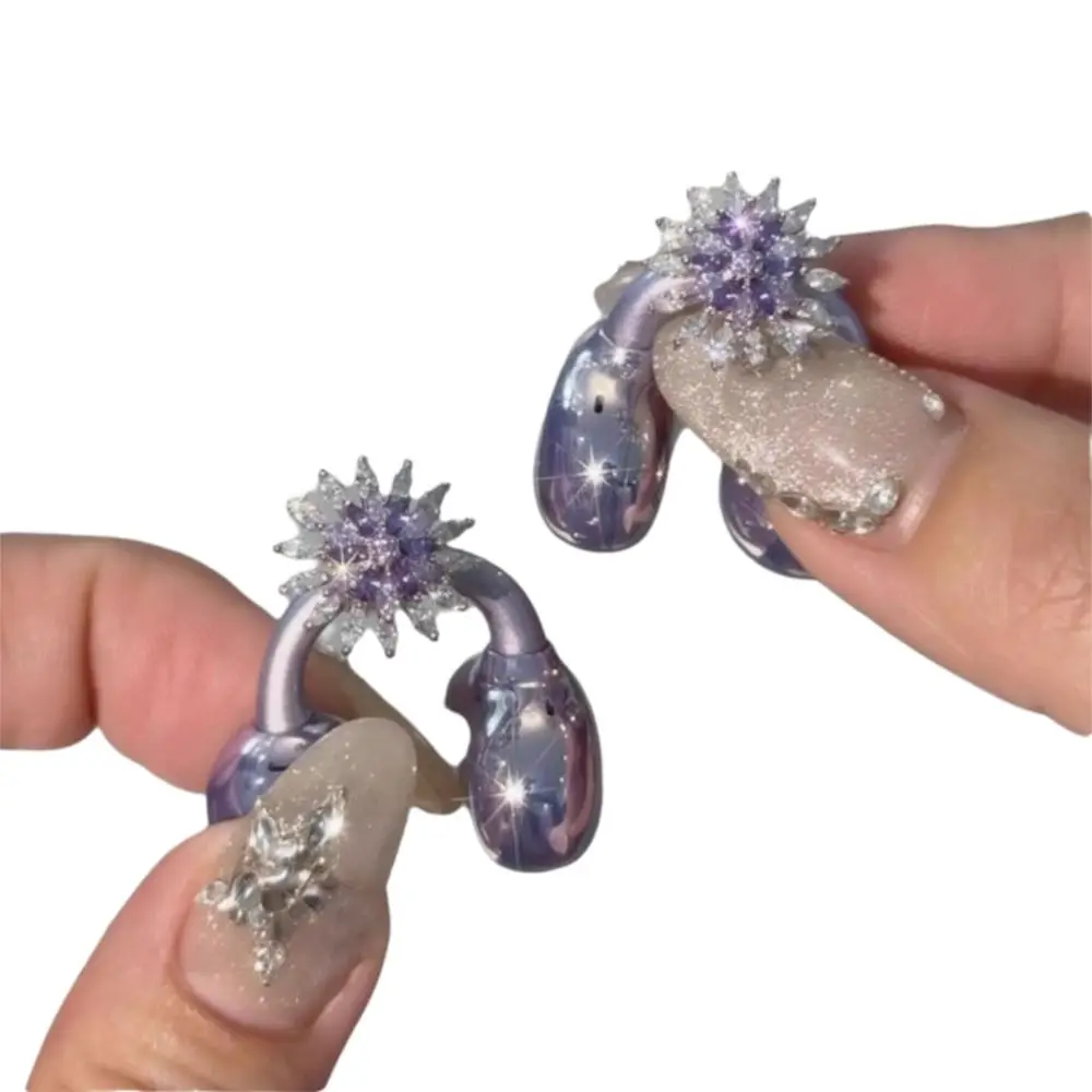 مشبك تزيين سماعة الرأس قابل للدوران من الزركون، مشبك تزيين سماعة الرأس سهل التركيب، ملحقات سماعات الأذن #5