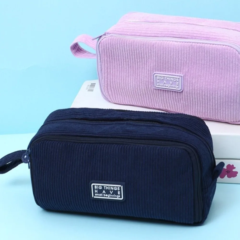 Multilayer Large Capacity Pencil Case Durable Desk Organizer Portable Storage Bag Zipper Pencil Bag Student Stationery Box