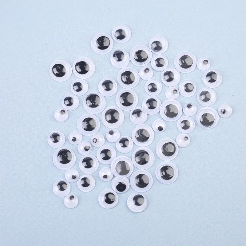 500Pairs 4/5/6/7/8mm Self-adhesive Moving Eyes Animal Eyeball DIY Scrapbooking For Teddy Bear Stuffed Toy Doll Accessorie