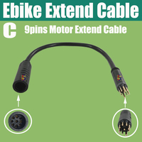 Ebike 9pins Motor Extend Cable Julet 1T4/ 1T2 extend cable 1-4 cable 1-2 cable/Bafang Mid Motor 1-4 Cable Speed sensor Cable