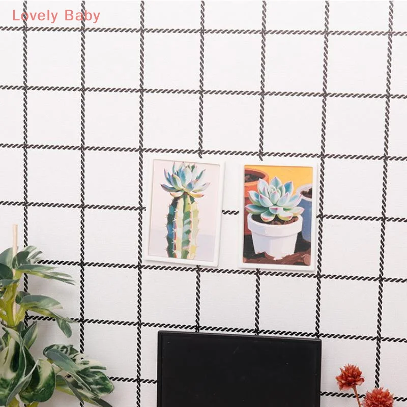 【BS】3Pcs Dollhouse Miniature Picture Frame Mural 1:12 Scale Mini Craft Picture Playing House Ornament Kids Toys