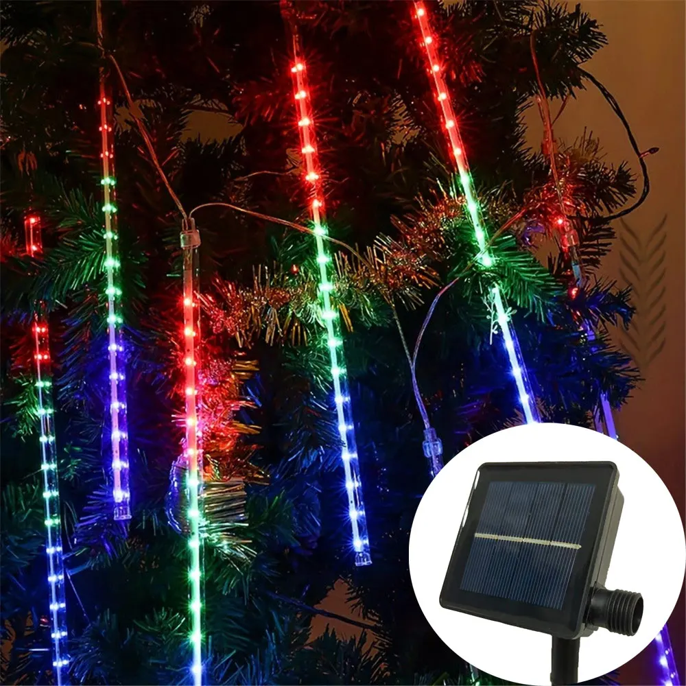 

50cm/30cm Solar LED Meteor Shower Rain Lights Holiday String Lights Garden Light 8 Tubes Halloween Christmas Wedding Decoration