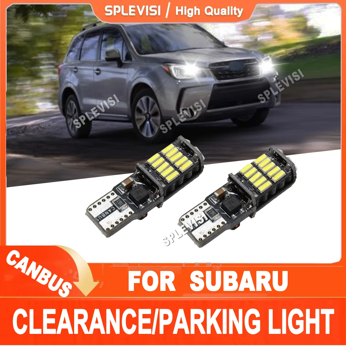 

2Pcs 6000K White Clearance Lamp led lights W5W T10 Upgrade Kit For Subaru Forester XV Outback Legacy Impreza