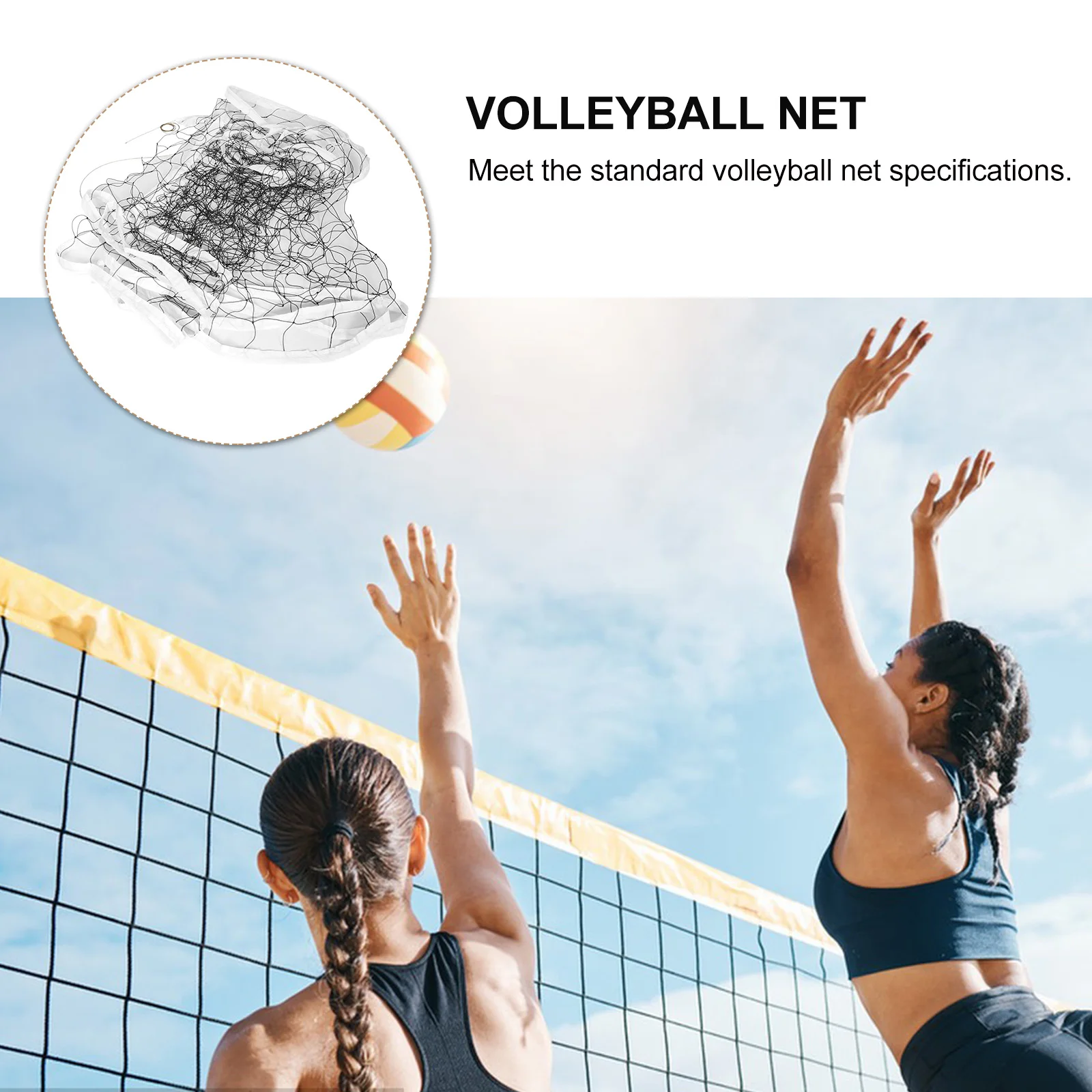 

Portable Volleyball Net Garden Indoor for Outdoor Heavy Duty Backyard Hemming Pool