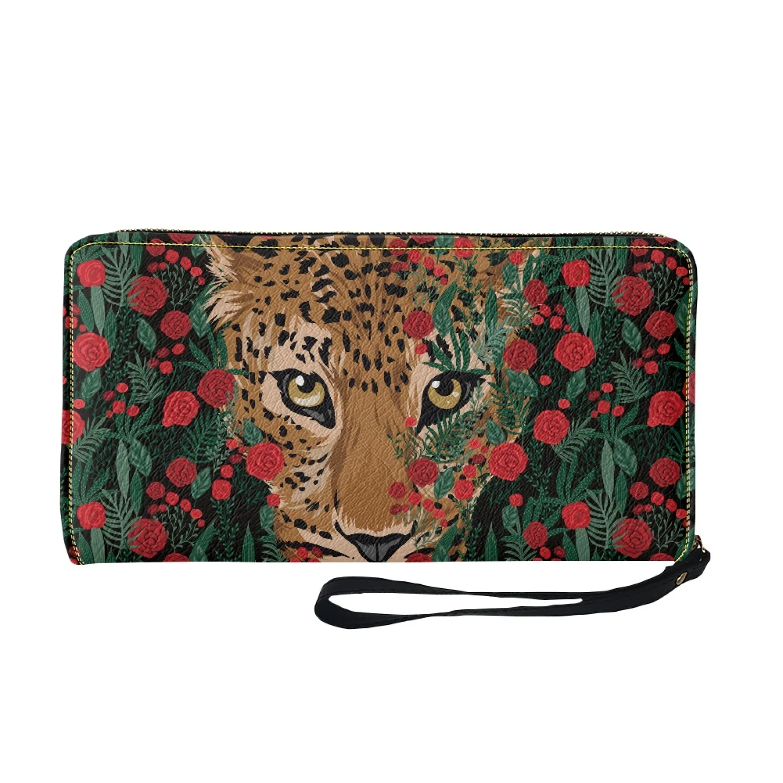

HYCOOL 2025 PU Leather Women Wallets Floral Leopard Print Long Zipper Wallet Ladies Clutch Bag Purse Female Luxury Purse