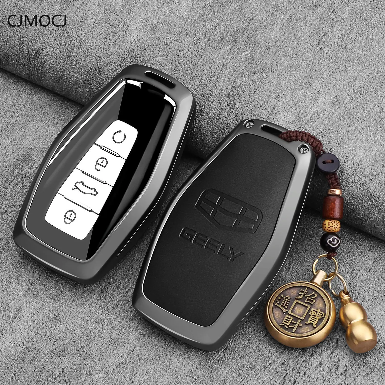 For 2025 Geely Boyue L 4th Gen Key Case Cover, Zinc Alloy Car Key Fob Shell,Anti-Scratch Luxury Smart Keychain,Geely Accessories