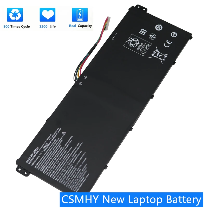 

CSMHY new AP16M5J Laptop Battery Acer Aspire 1 for Aspire 3 A315-21 A315-51 ES1 A114 A315 KT.00205.004