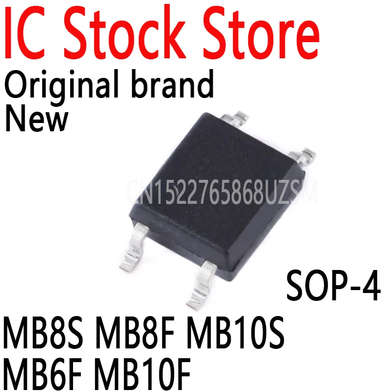 1PCS New and Original Reel SOP-4 Bridge Rectifier MB6S MB8S MB8F MB10S MB6F MB10F