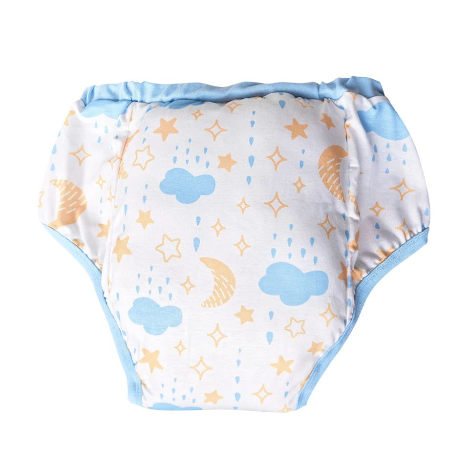 ABDL Cloth Diapers Breathable Reusable Underwear Adult Cotton Training Pant With Padding Nappies Briefs Washable