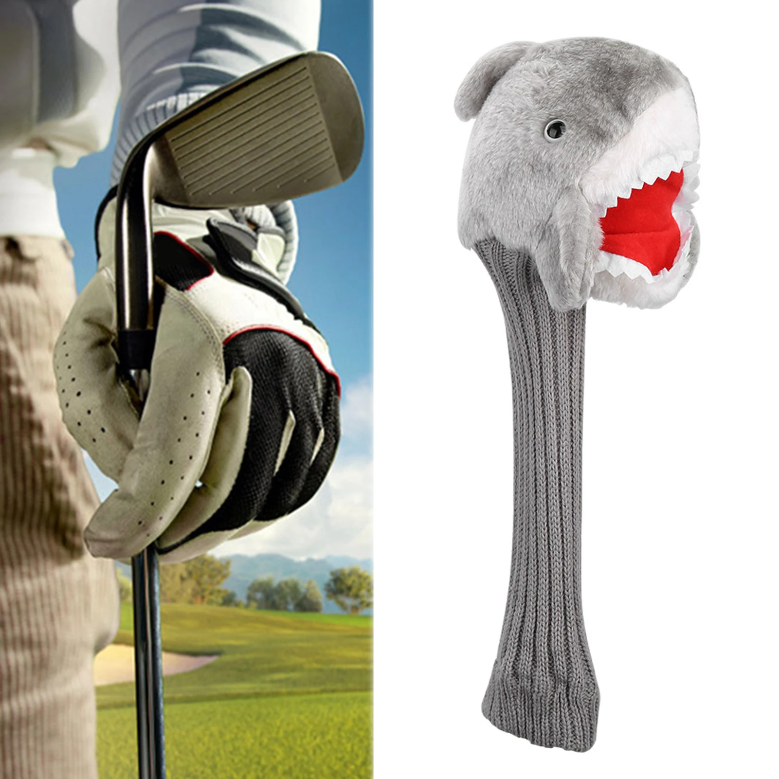 ฝาครอบสัตว์ Headcovers สัตว์ Cover Headcovers Shark Animal Wood Driver Cover Headcover