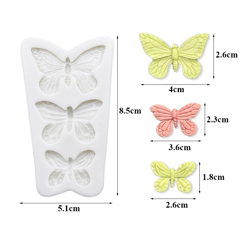Schmetterling Silikon Kuchen Backform Sugarcraft Schokolade Cupcake Harz Werkzeuge Fondant Dekorieren Werkzeuge – Detail 17