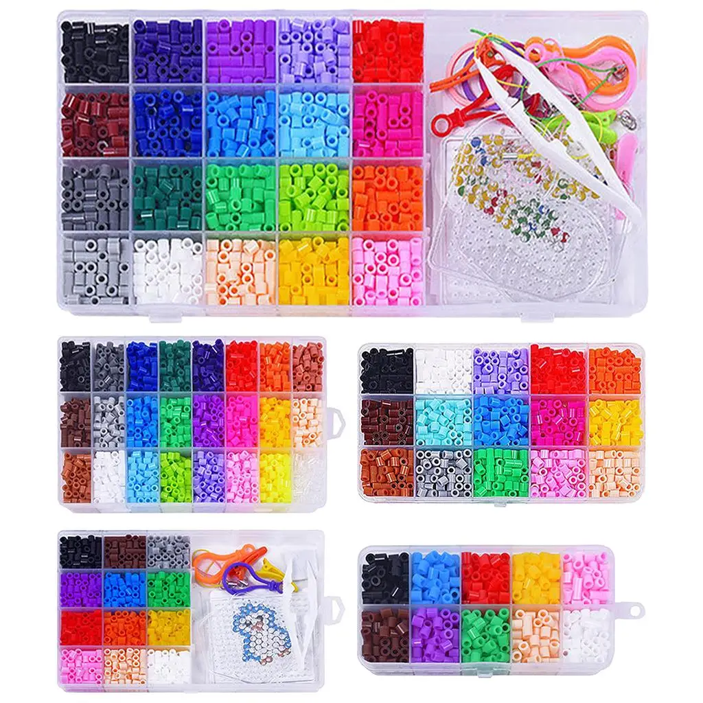 Hama Beads for Kids Puzzles Toys Colorful Fuse Beads Craft Kit Iron Beads