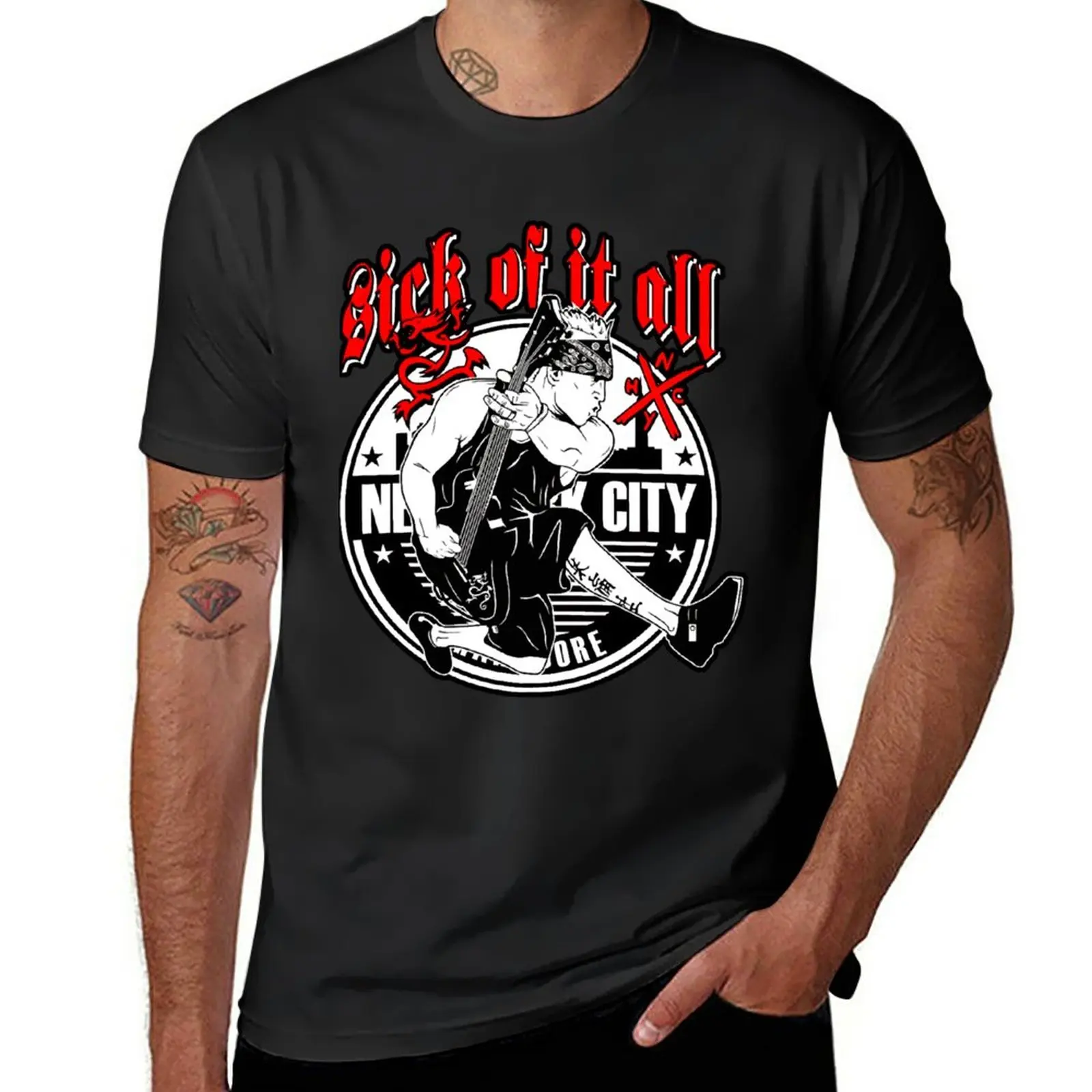 

New New 03 Sick of It All logo Essential T-Shirt boys white t shirts anime clothes mens clothes