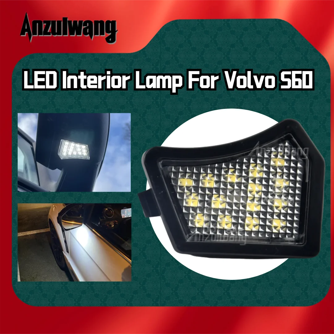 LED Rearview Mirror Downlights for Volvo S60 S80 V70 V50 XC70 XC90 Night Visibility Upgrade Exterior Car Lighting