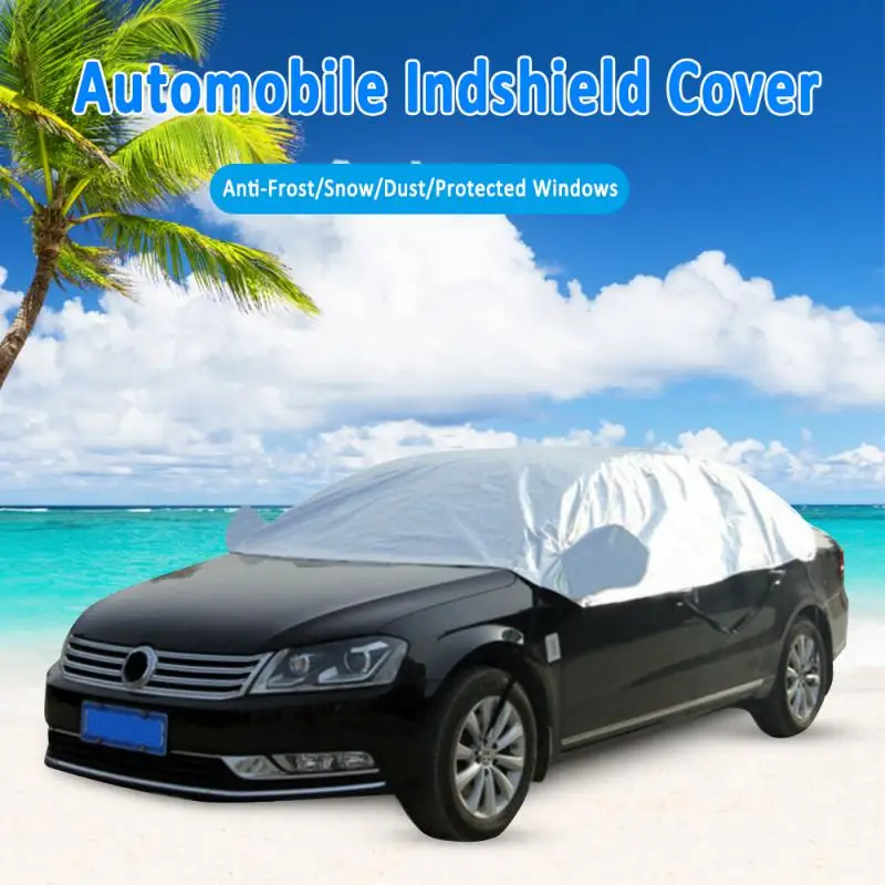 

Half Car Cover Sun UV Snow Dust Rain Resistant Durable Covers 4Mx1.5M Auto Exterior Accessories For Car Outdoor Care