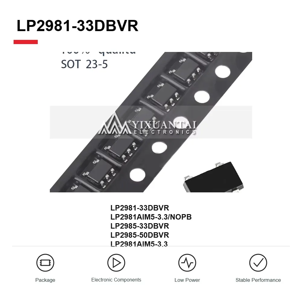 LP2981-33DBVR LP2981AIM5-3.3 LP2985-33DBVR LP2985-50DBVR LDO Voltage Regulator IC SOT-23-5 10PCS