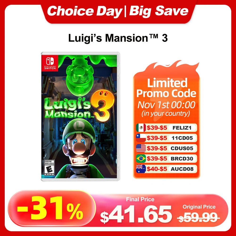 

Luigi ‘ s Mansion 3 Nintendo Switch игры 100% Официальный Оригинальный игровой карточный жанр приключений для Switch OLED Lite