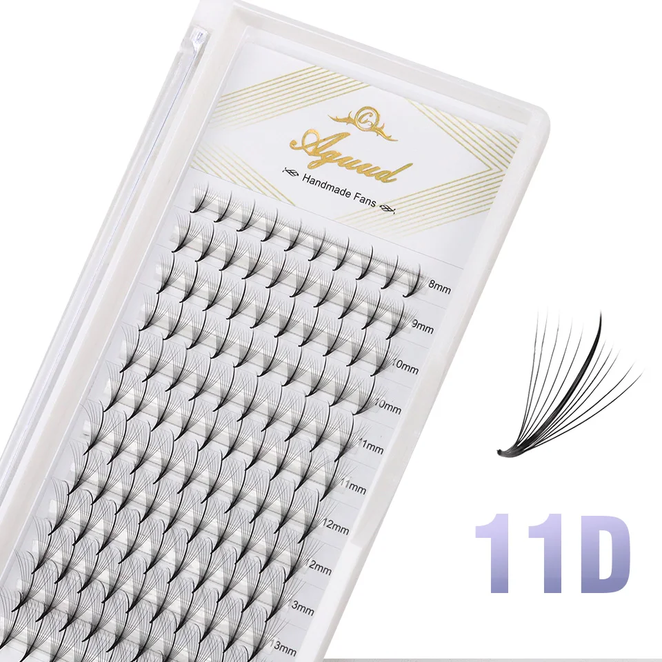 AGUUD Wispy Vorgefertigte Russische Volumen-Wimpernfächer 3D/5D/7D/9D Fairy Spikes Falsche Wimpernverlängerung Make-up – Detail 17