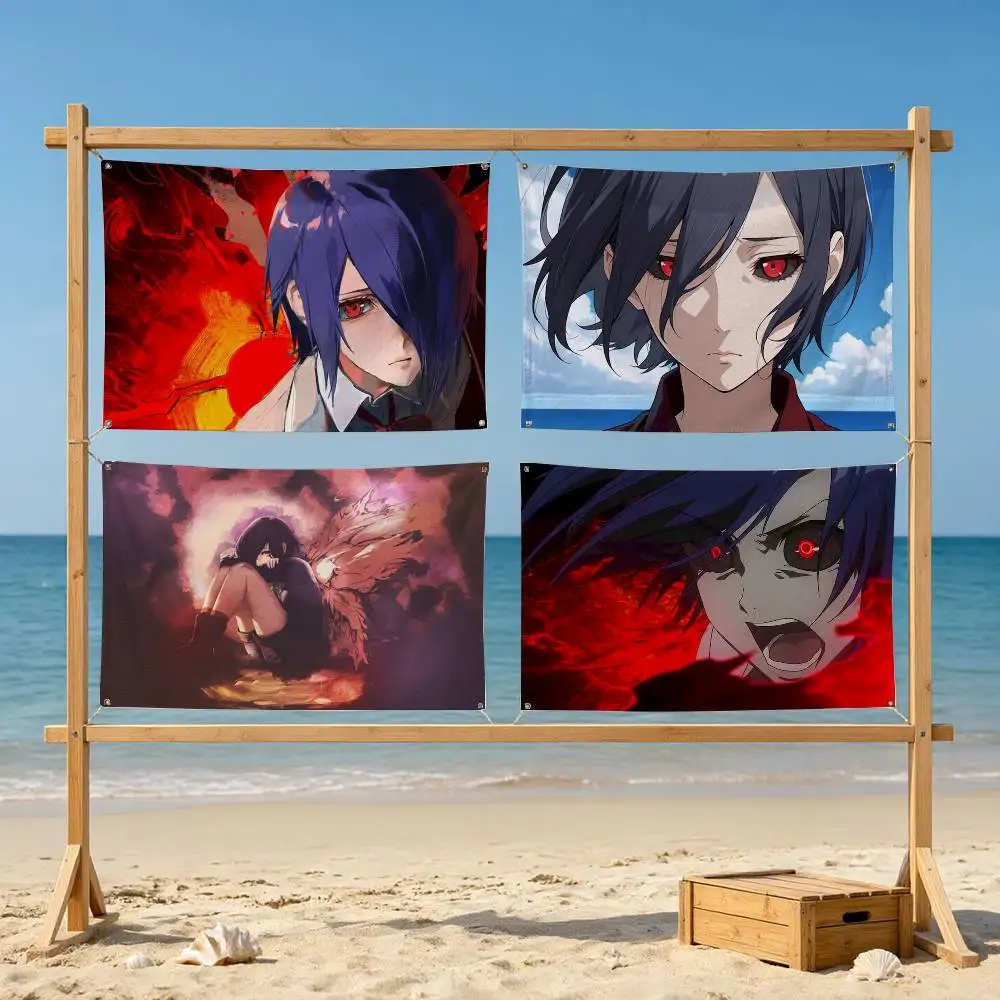 T-Tokyo Ghoul Kirishima Touka  Flag Suitable For Party Club Outdoor Interior Wall Decoration Banner Fans Gift