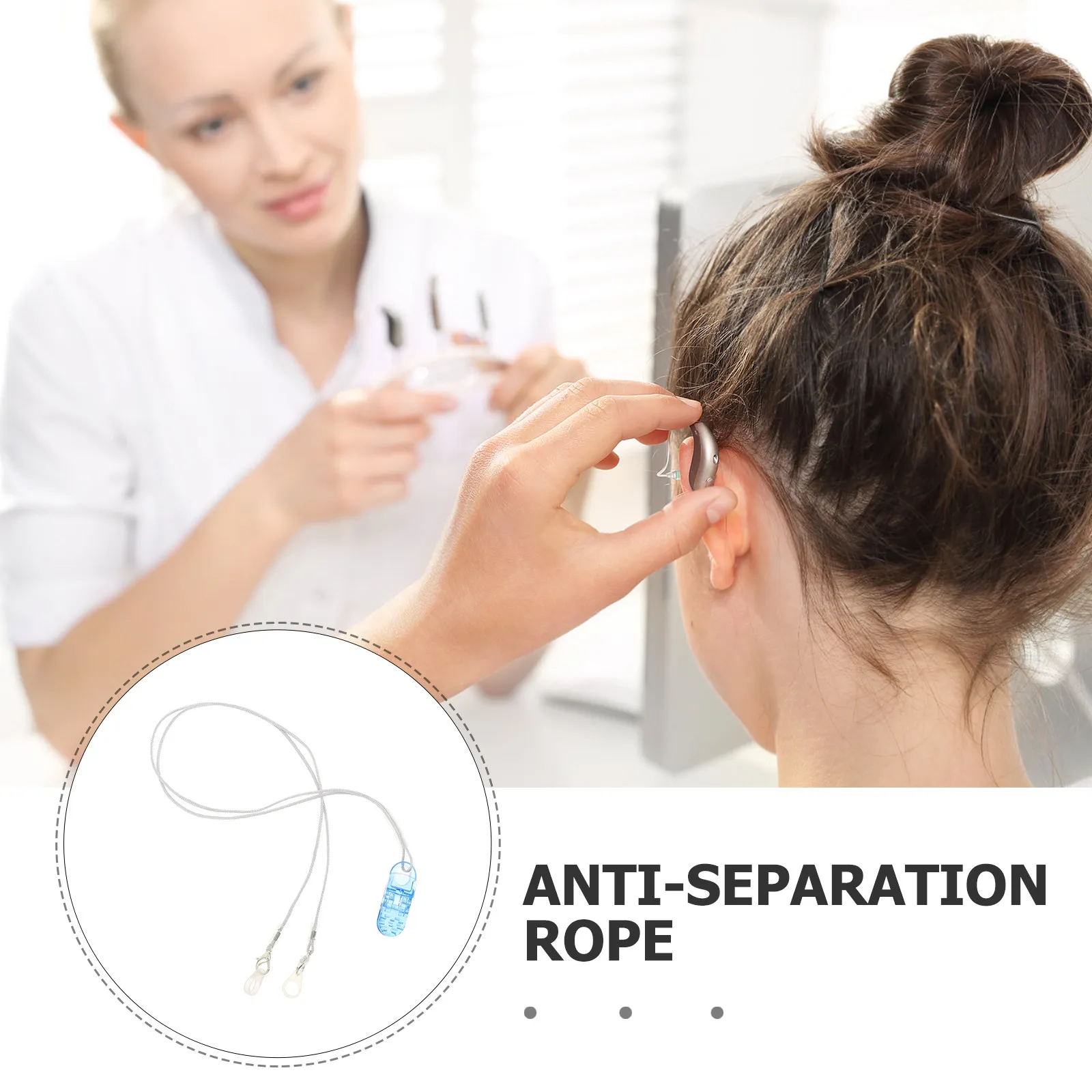 Hearing Aid Anti Loss Strap Senior Kids ABS Nylon Retainer Flexible Elastic Security Bte Hearing Aid Clip Anti-Drop Rope Outdoor view 4