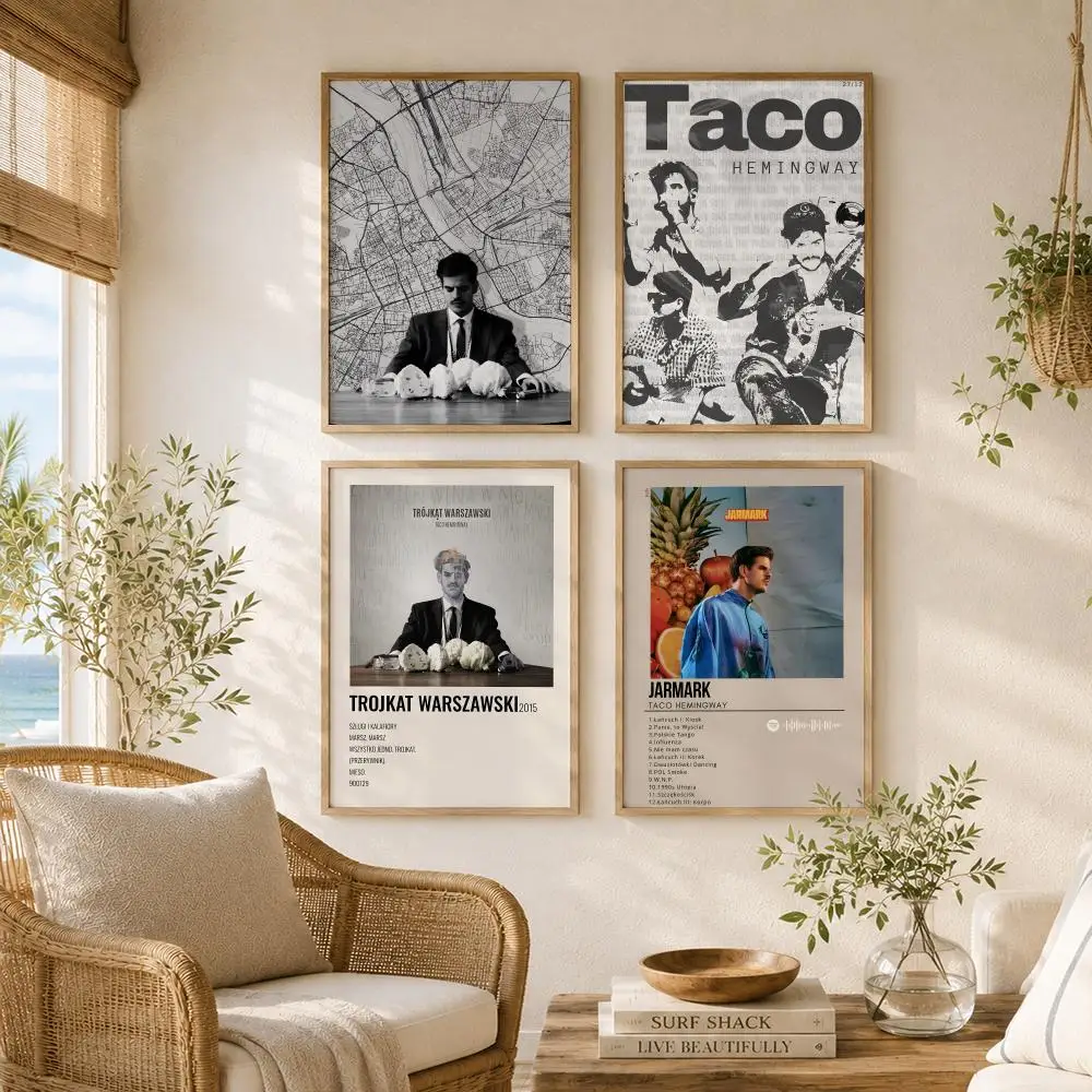 Singer Rapper T-Taco Hemingway Painting Calligraphy High-Quality Canvas Wall Mural Crease-Free For Living Room Bedroom Interiors
