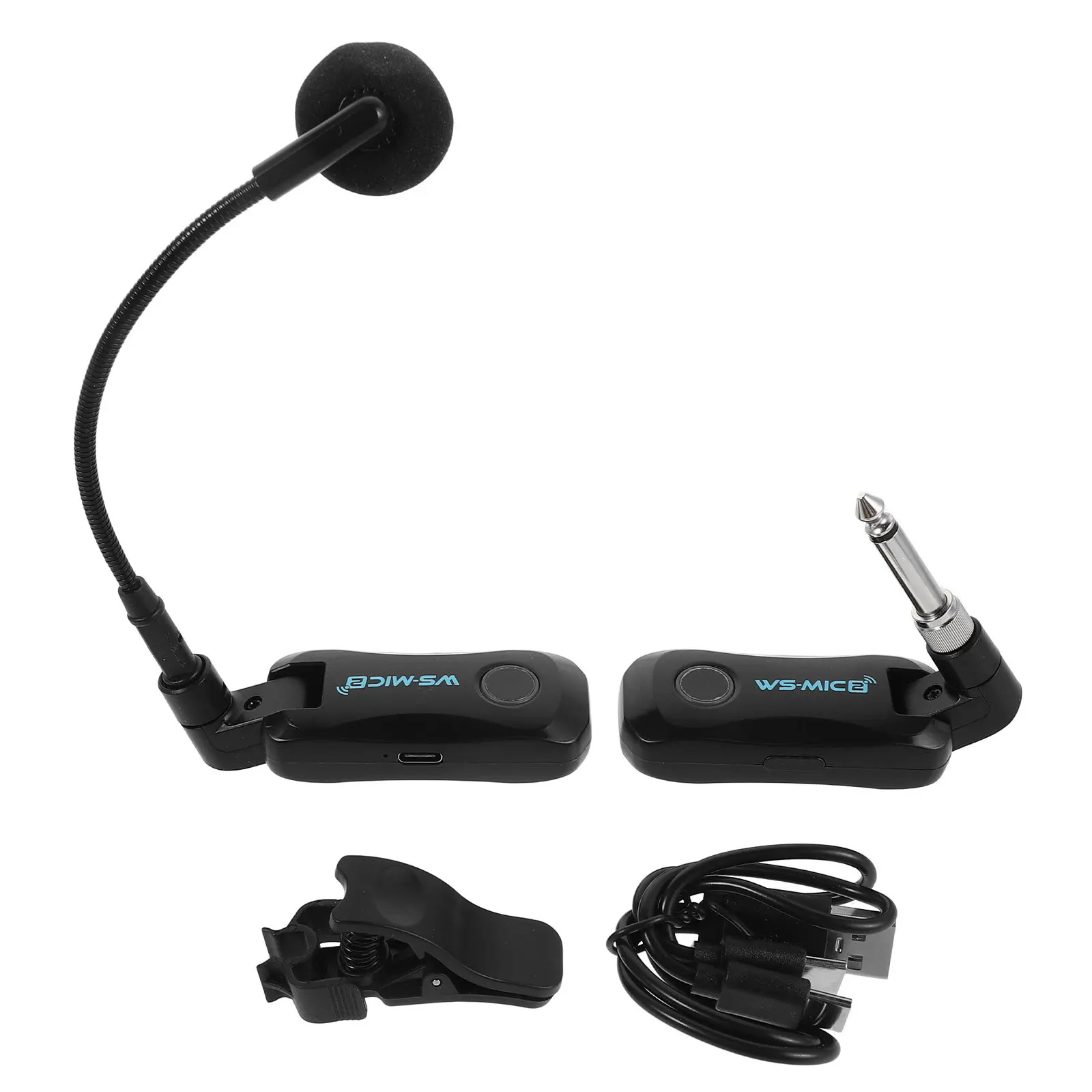 1Set Wireless Sax Clip-on Instrument Microphone for Saxophone Erhu Violin Stage Rehearsal Recording Outdoor Concert Wireless Mic view 2